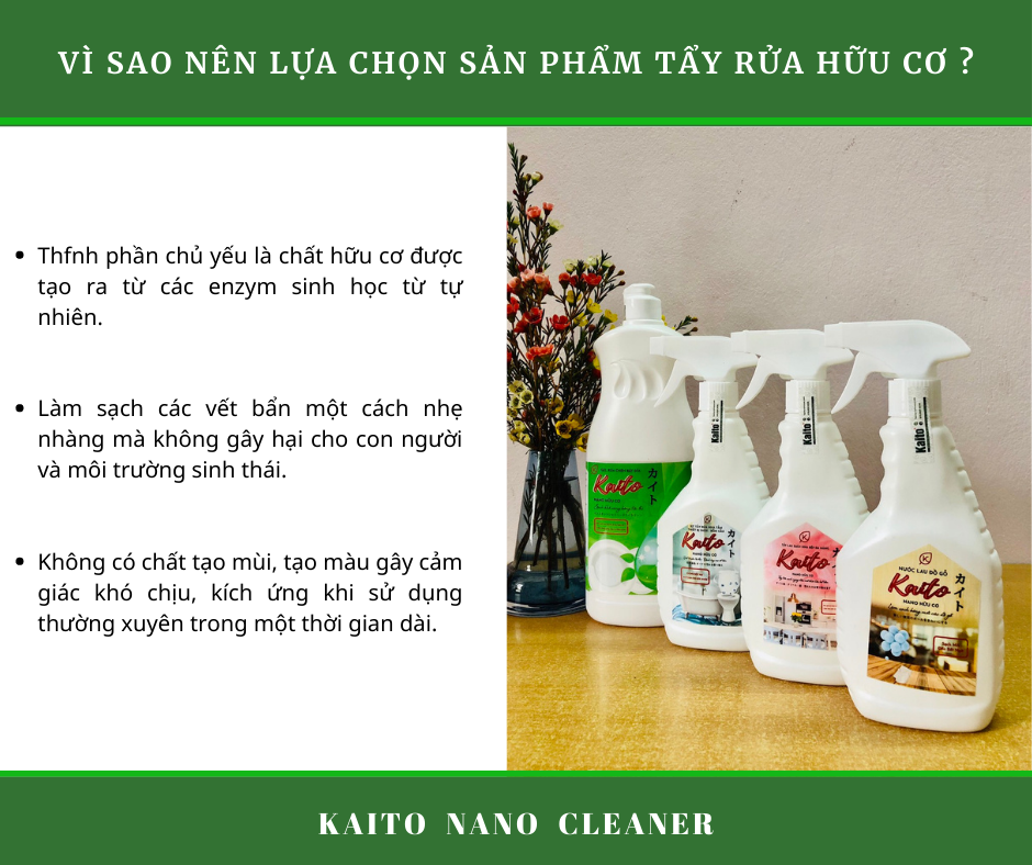 Sống khỏe, sống xanh cùng sản phẩm tẩy rửa hữu cơ Nano Kaito